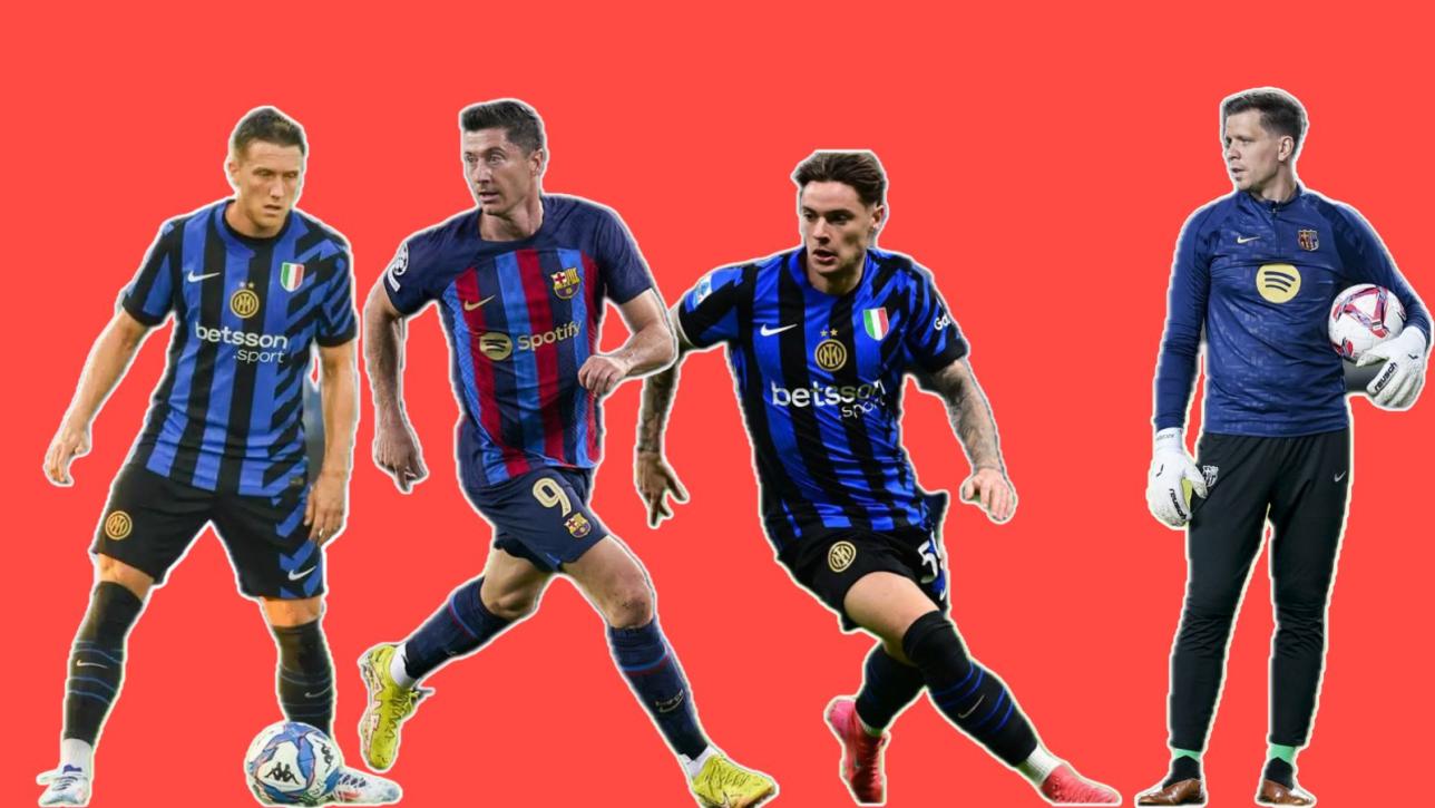 Piotr Zielinski, Robert Lewandowski, Nicola Zalewski i Wojciech Szczęsny